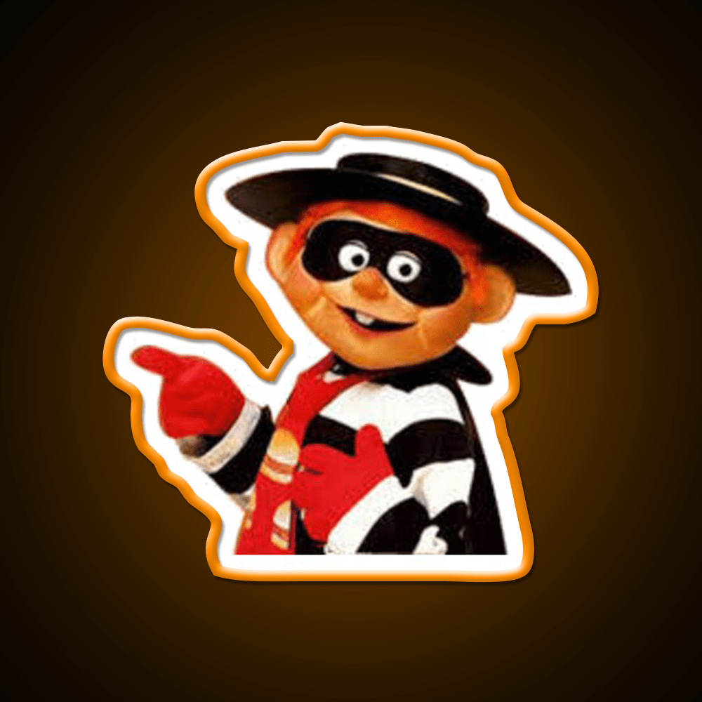 Hamburglar Fast Food Led Neon Sign For Burger Place Rgb Color - Shineneon