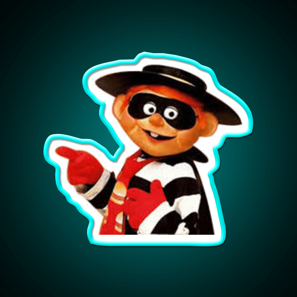 Hamburglar Fast Food Led Neon Sign For Burger Place Rgb Color - Shineneon