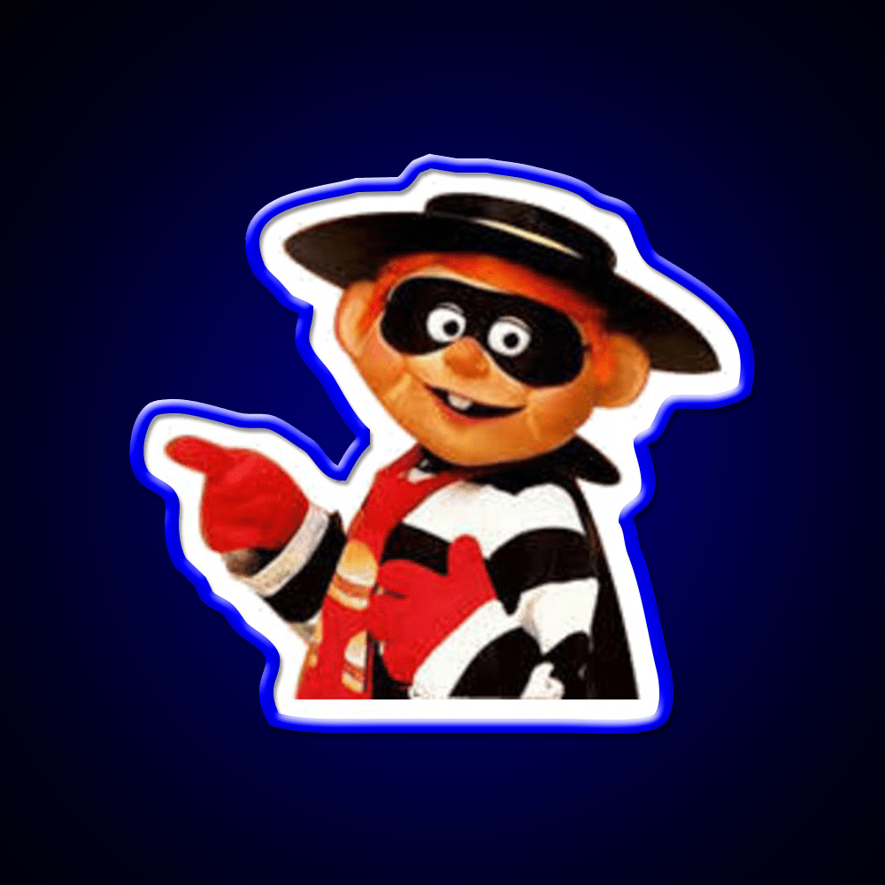 Hamburglar Fast Food Led Neon Sign For Burger Place Rgb Color - Shineneon