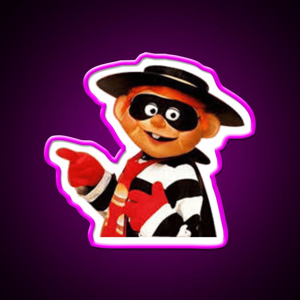 Hamburglar Fast Food Led Neon Sign For Burger Place Rgb Color - Shineneon