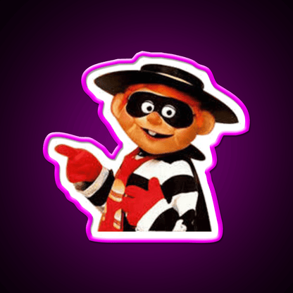 Hamburglar Fast Food Led Neon Sign For Burger Place Rgb Color - Shineneon