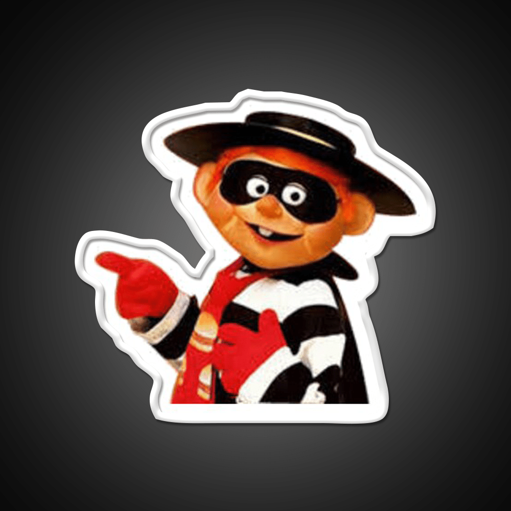 Hamburglar Fast Food Led Neon Sign For Burger Place Rgb Color - Shineneon