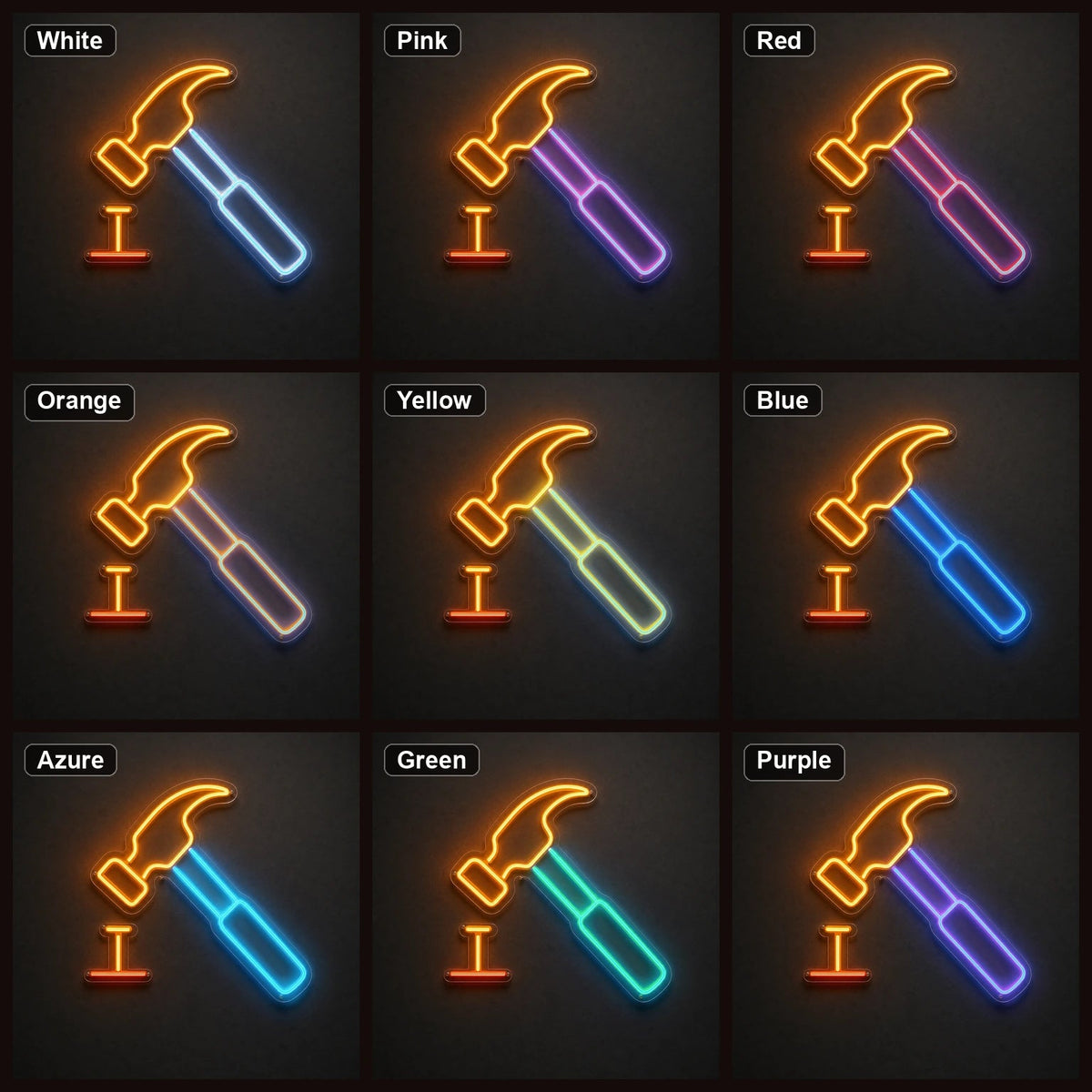 Hammer And Nail LED Neon Sign - Shineneon