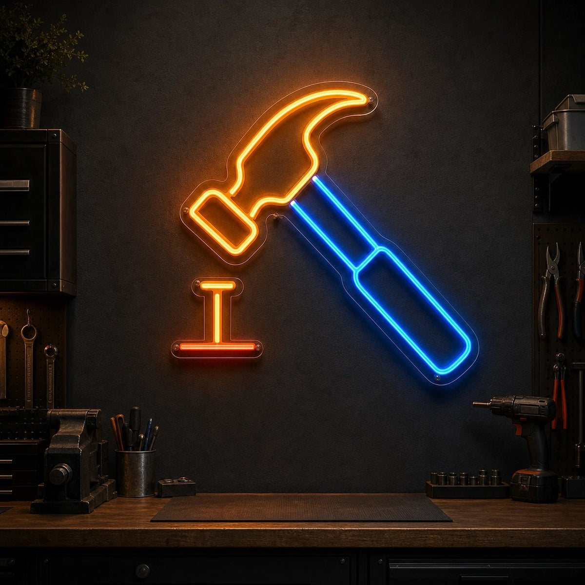 Hammer And Nail LED Neon Sign - Shineneon