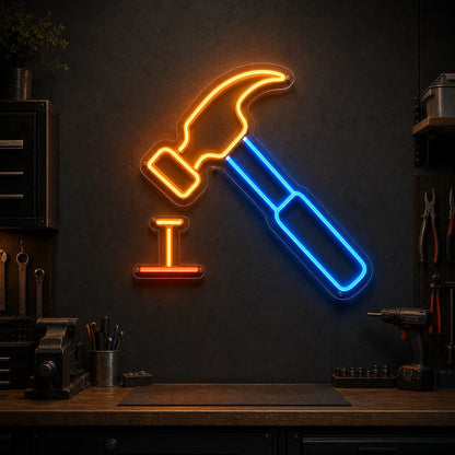 Hammer And Nail LED Neon Sign - Shineneon