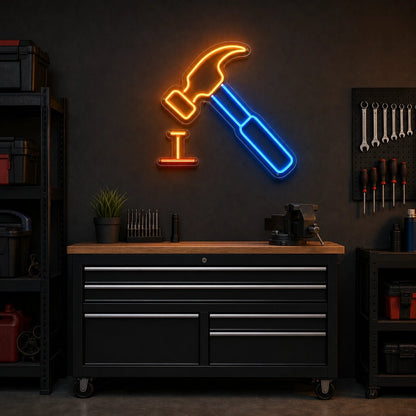Hammer And Nail LED Neon Sign - Shineneon