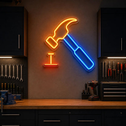 Hammer And Nail LED Neon Sign - Shineneon