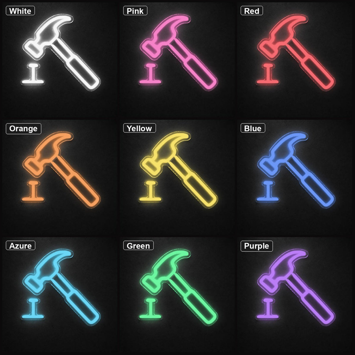 Hammer And Nail LED Neon Sign Man Cave Neon Sign - Shineneon