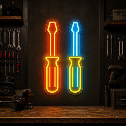 Hammer Screwdriver Vintage LED Neon Sign - Shineneon