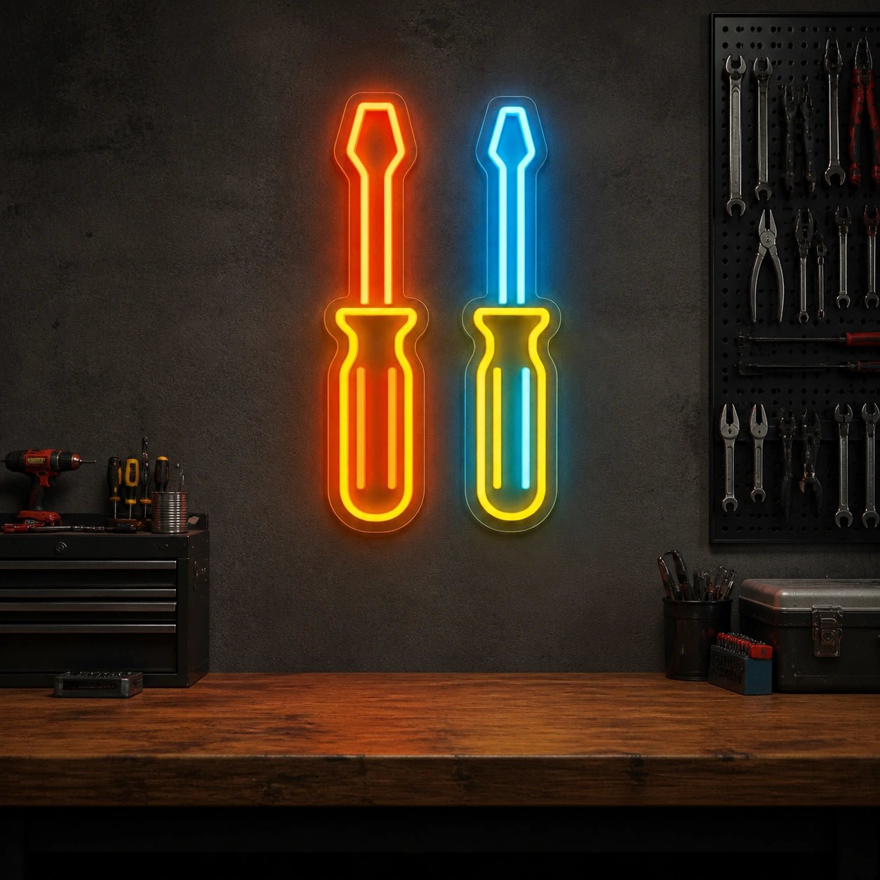 Hammer Screwdriver Vintage LED Neon Sign - Shineneon