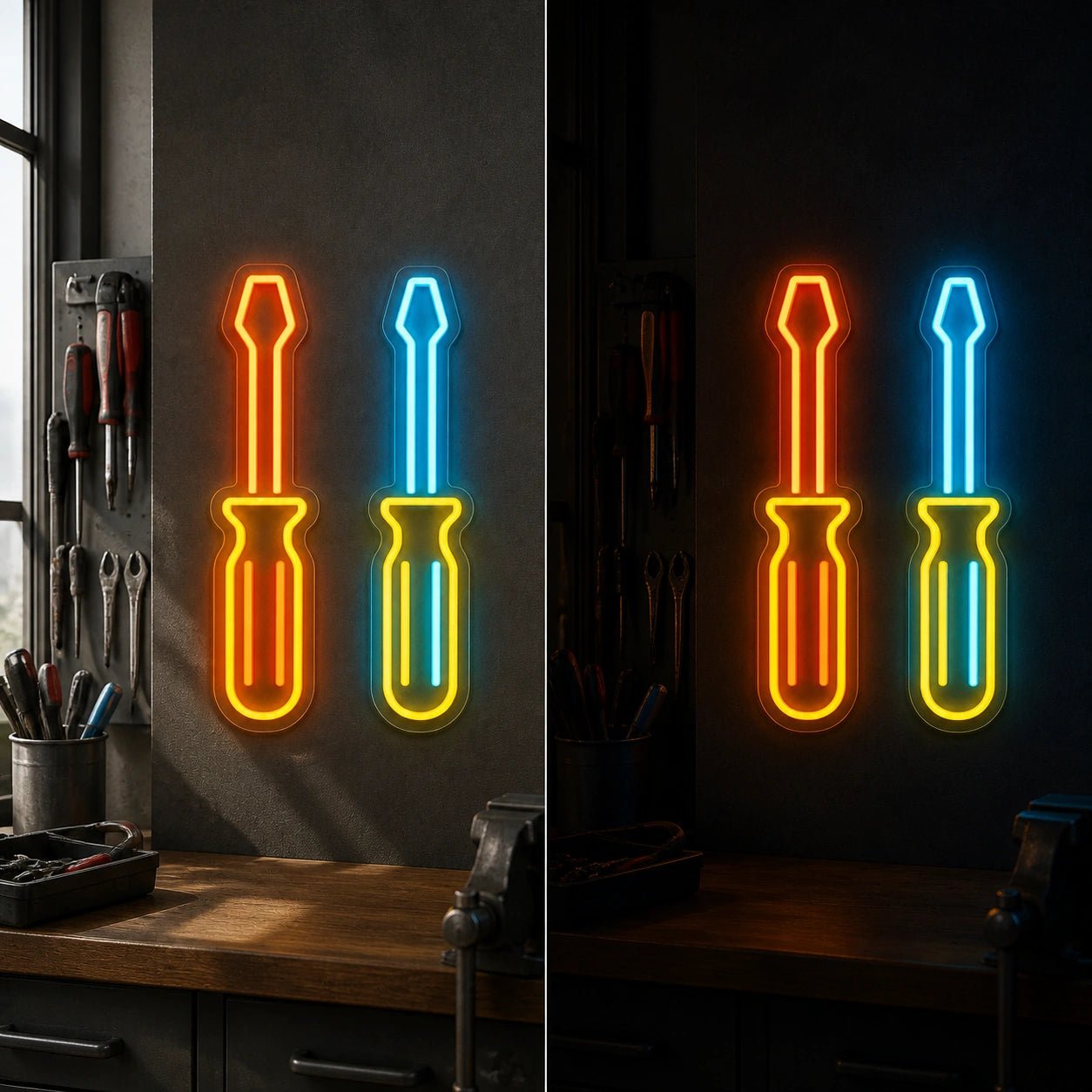 Hammer Screwdriver Vintage LED Neon Sign - Shineneon