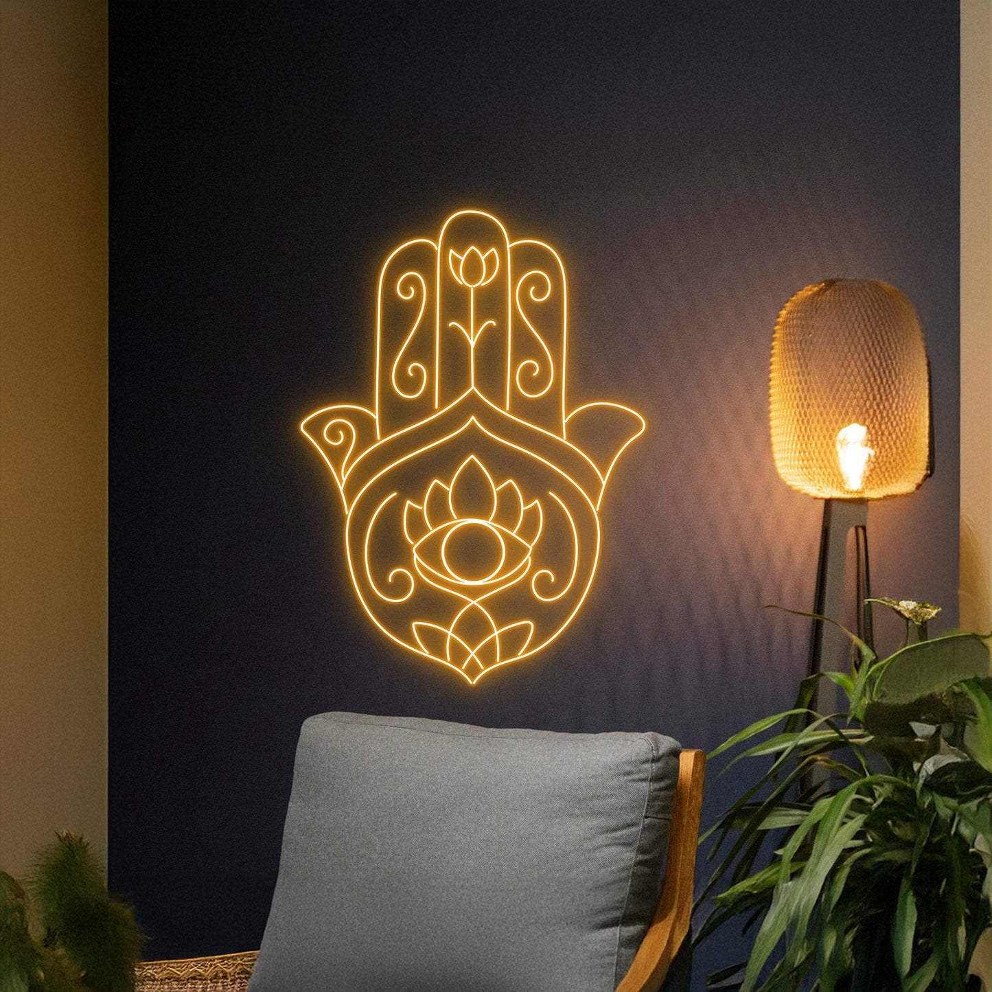 Hamsa Hand Neon Light