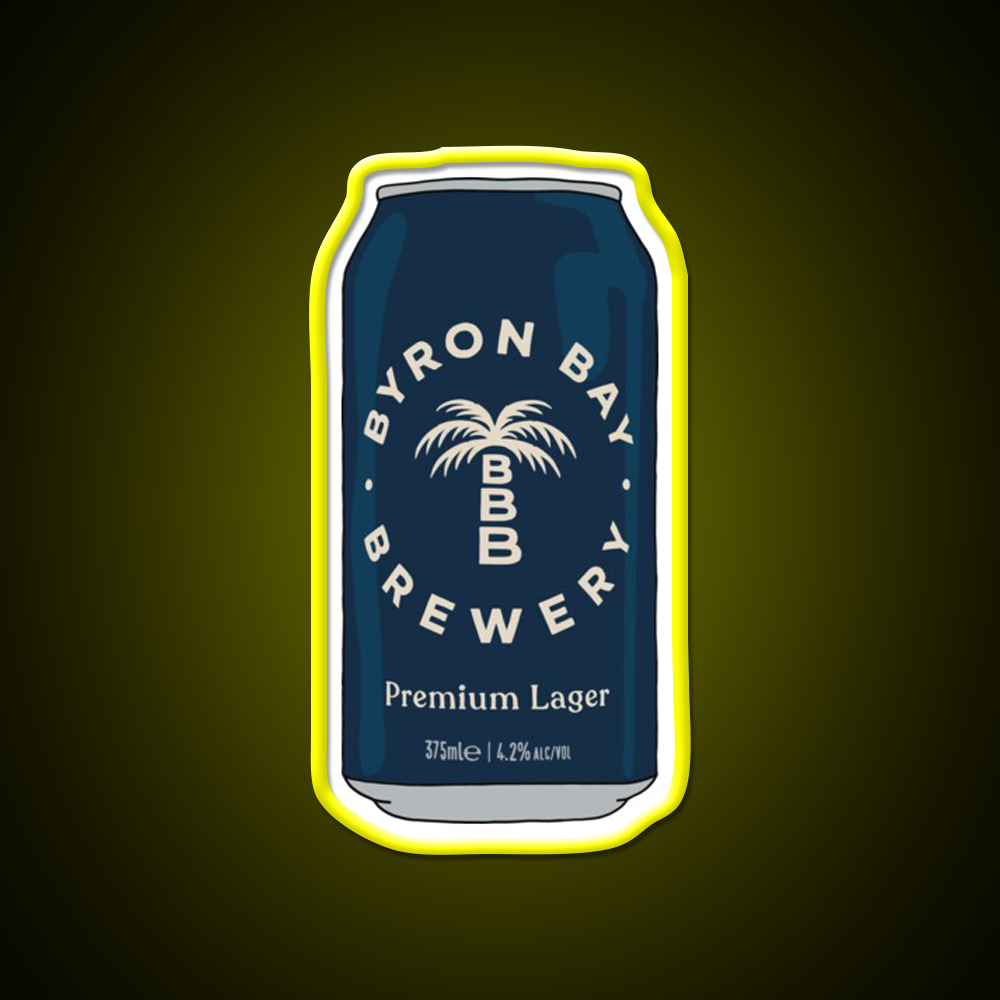 Hand Drawn Byron Bay Premium Can Beer Bar Decor Led Neon Sign Rgb Color - LED neon sign view 7