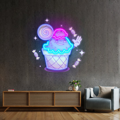 Hand Drawn Candy Led Neon Sign Light Custom Led Signs