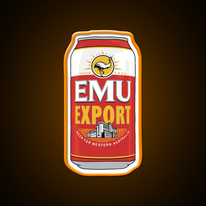 Hand Drawn Emu Export Can Beer Bar Decor Led Neon Sign Rgb Color