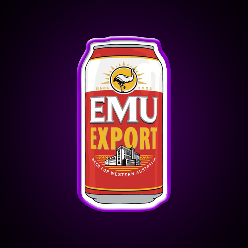 Hand Drawn Emu Export Can Beer Bar Decor Led Neon Sign Rgb Color - LED neon sign view 9