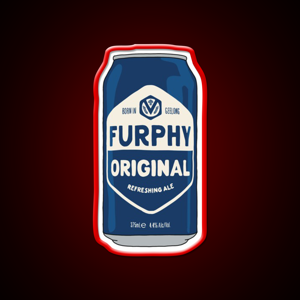 Hand Drawn Furphy Original Can Beer Bar Decor Led Neon Sign Rgb Color