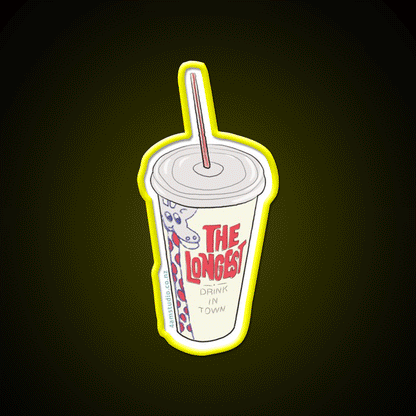 Hand Drawn New Zealand Milkshake Fast Food Led Neon Sign For Burger Place Rgb Color - Custom LED neon sign front view
