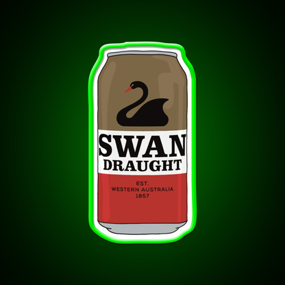 Hand Drawn Swan Draught Can Beer Bar Decor Led Neon Sign Rgb Color - LED neon sign view 8