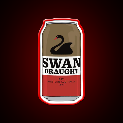 Hand Drawn Swan Draught Can Beer Bar Decor Led Neon Sign Rgb Color - LED neon sign view 10