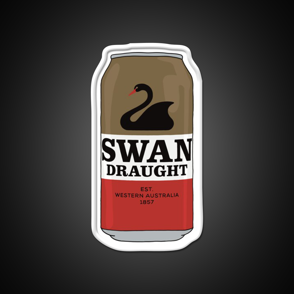 Hand Drawn Swan Draught Can Beer Bar Decor Led Neon Sign Rgb Color - LED neon sign view 11