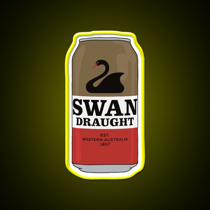 Hand Drawn Swan Draught Can Beer Bar Decor Led Neon Sign Rgb Color - LED neon sign view 7