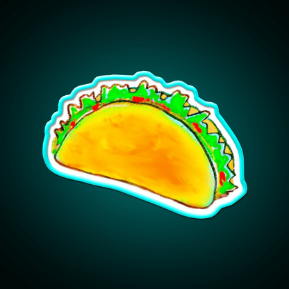 Hand Drawn Taco Led Neon Sign Mexican Food Sign Rgb Color - Shineneon