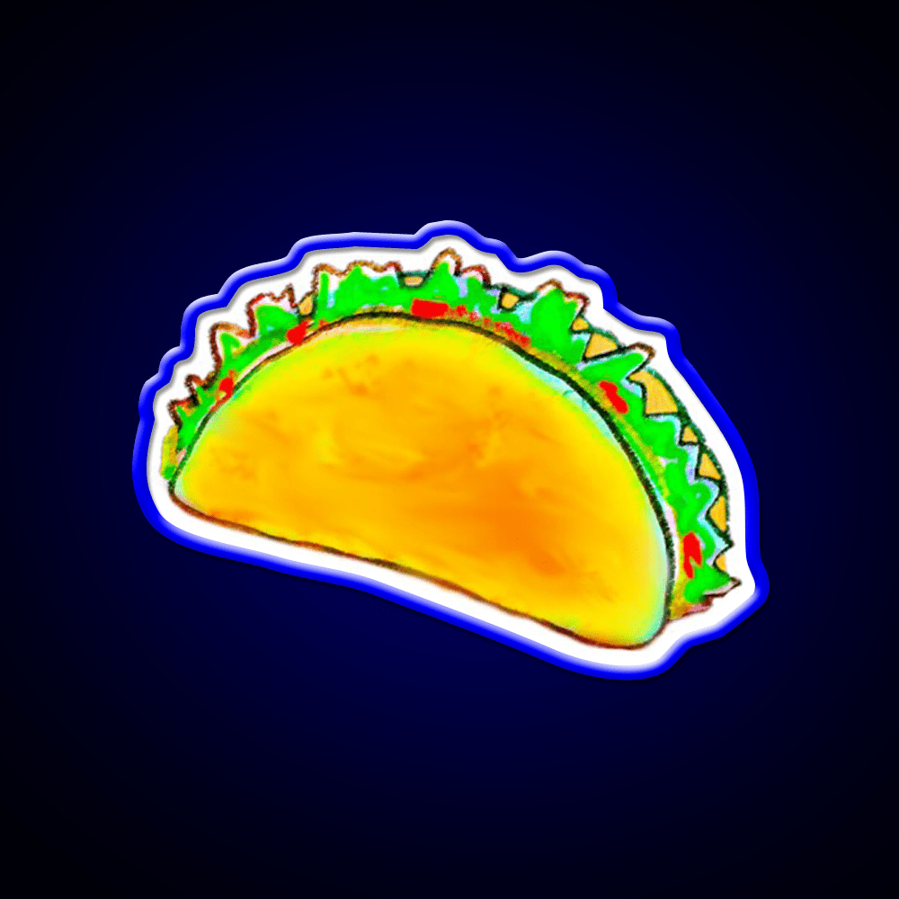 Hand Drawn Taco Led Neon Sign Mexican Food Sign Rgb Color - Shineneon