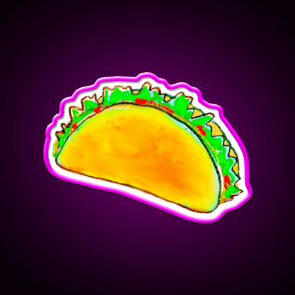 Hand Drawn Taco Led Neon Sign Mexican Food Sign Rgb Color - Shineneon