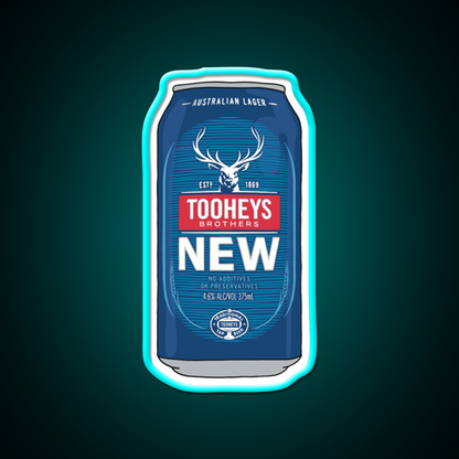 Hand Drawn Tooheys New Can Beer Bar Decor Led Neon Sign Rgb Color - Size and dimension reference