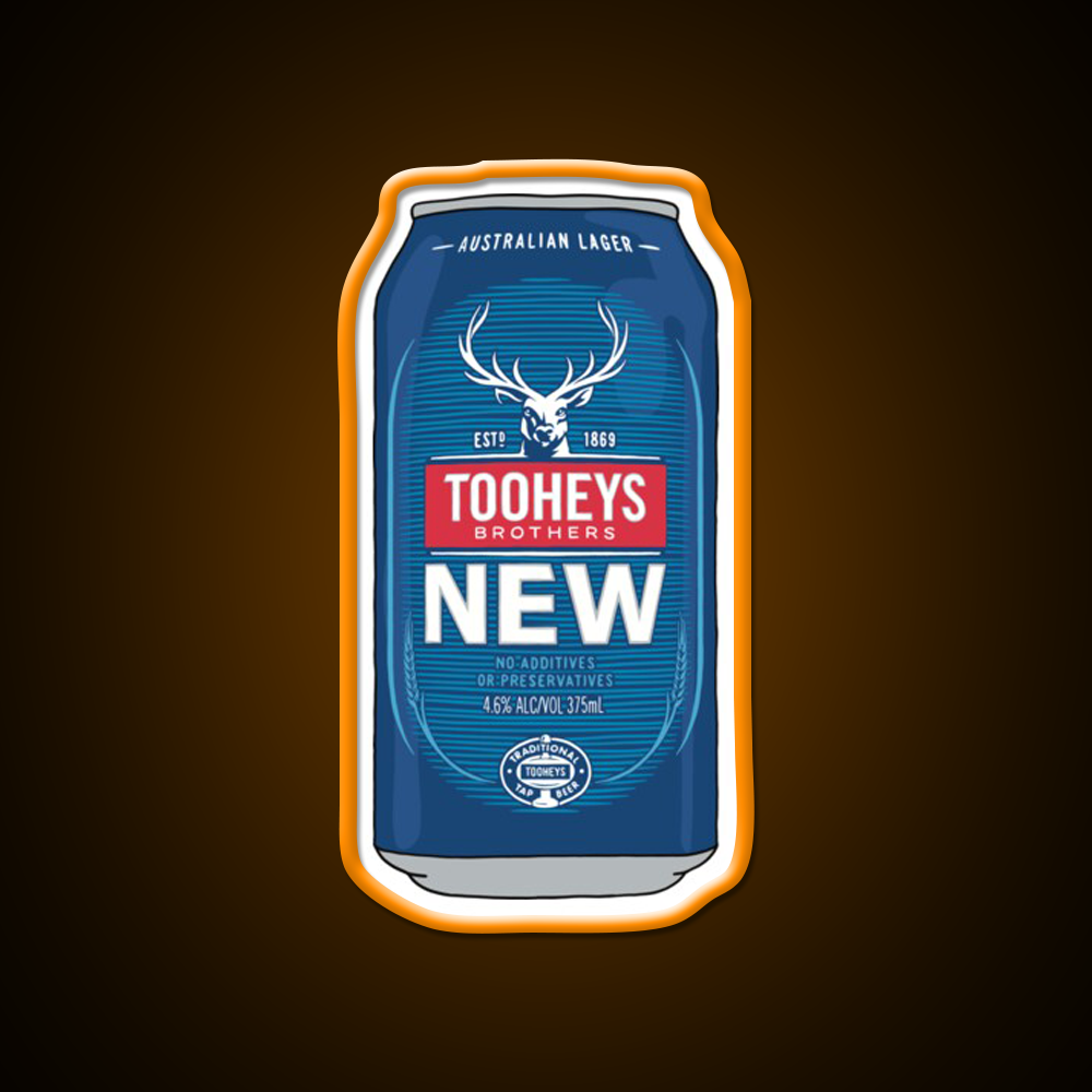 Hand Drawn Tooheys New Can Beer Bar Decor Led Neon Sign Rgb Color - LED neon sign view 6