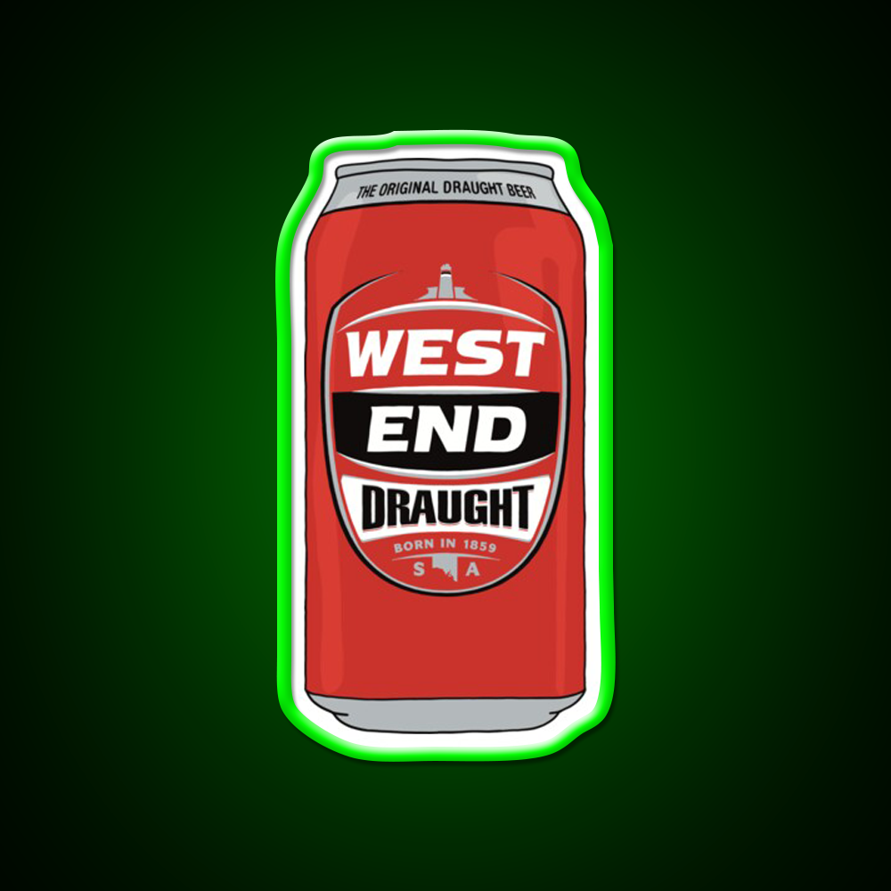 Hand Drawn West End Draught Can Beer Bar Decor Led Neon Sign Rgb Color - LED neon sign view 8