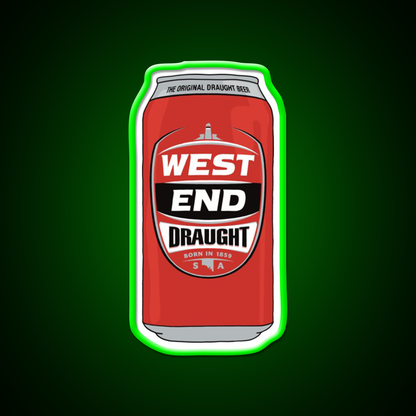 Hand Drawn West End Draught Can Beer Bar Decor Led Neon Sign Rgb Color - LED neon sign view 8