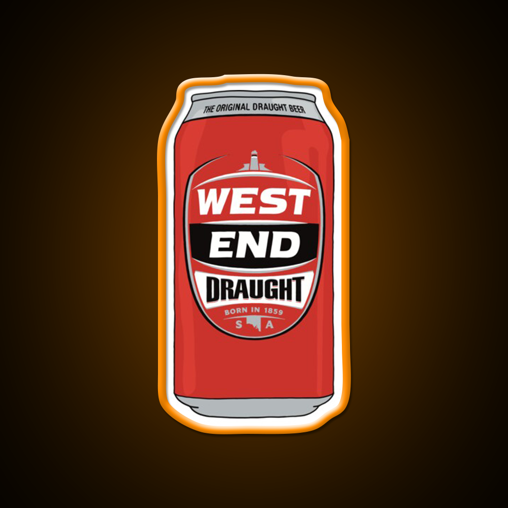 Hand Drawn West End Draught Can Beer Bar Decor Led Neon Sign Rgb Color - LED neon sign view 6