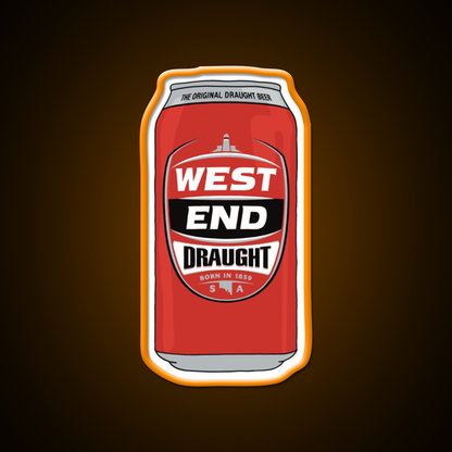 Hand Drawn West End Draught Can Beer Bar Decor Led Neon Sign Rgb Color - LED neon sign view 6