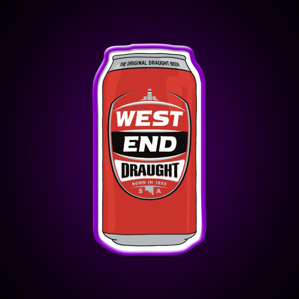 Hand Drawn West End Draught Can Beer Bar Decor Led Neon Sign Rgb Color - LED neon sign view 9