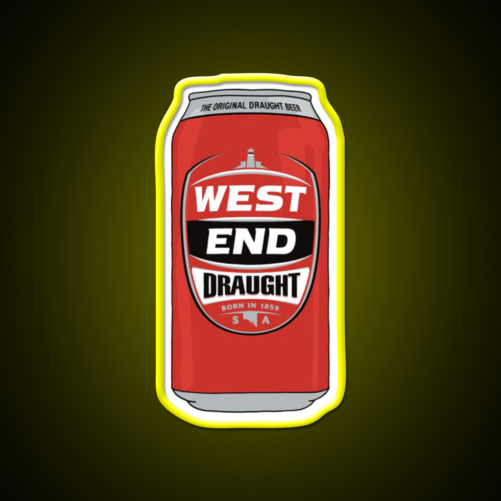 Hand Drawn West End Draught Can Beer Bar Decor Led Neon Sign Rgb Color - LED neon sign view 7