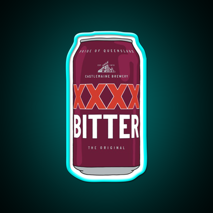 Hand Drawn Xxxx Bitter Can Beer Bar Decor Led Neon Sign Rgb Color - Size and dimension reference