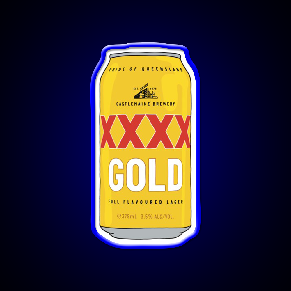 Hand Drawn Xxxx Gold Can Beer Bar Decor Led Neon Sign Rgb Color - LED neon sign view 5