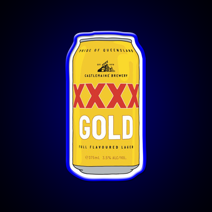 Hand Drawn Xxxx Gold Can Beer Bar Decor Led Neon Sign Rgb Color - LED neon sign view 5