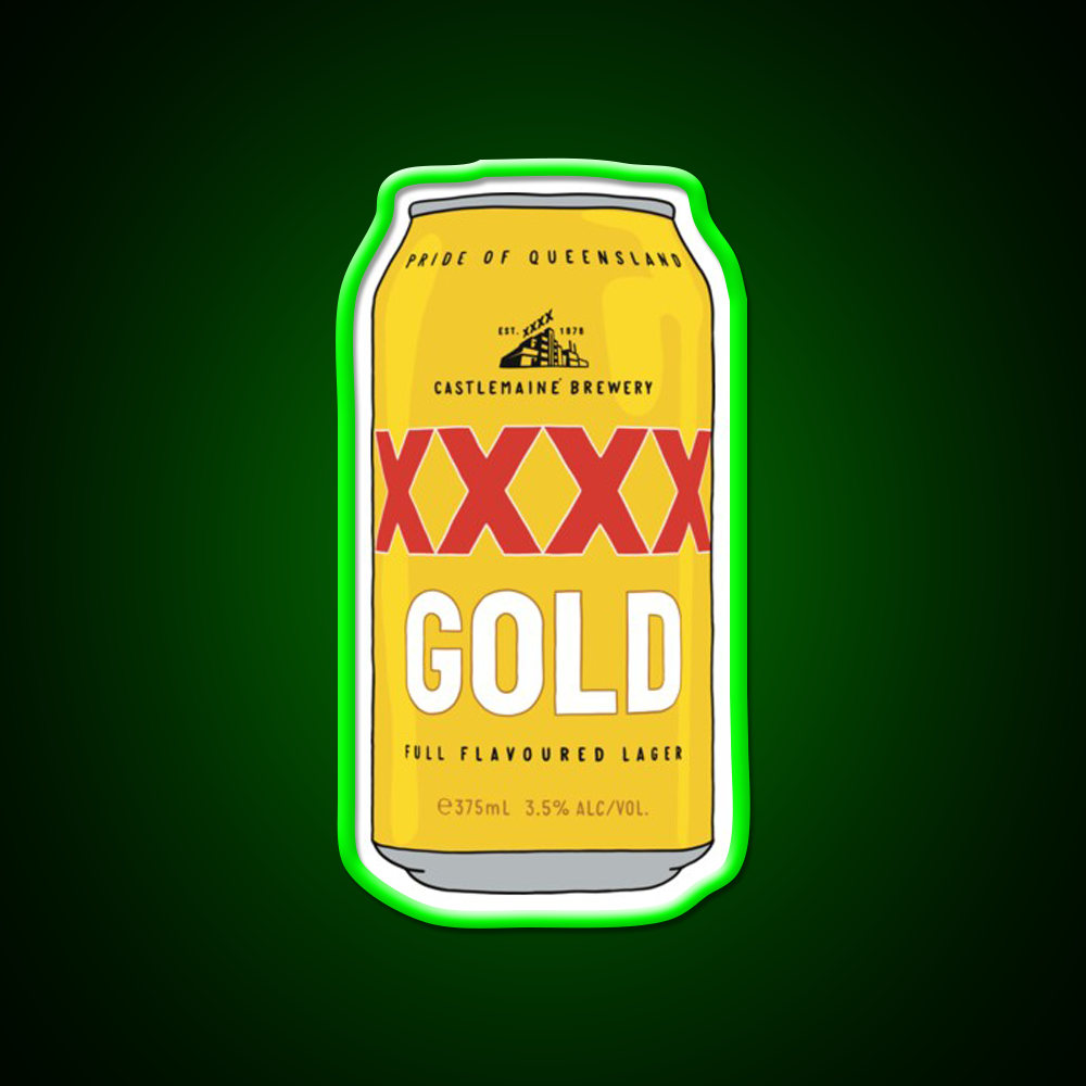 Hand Drawn Xxxx Gold Can Beer Bar Decor Led Neon Sign Rgb Color - LED neon sign view 8