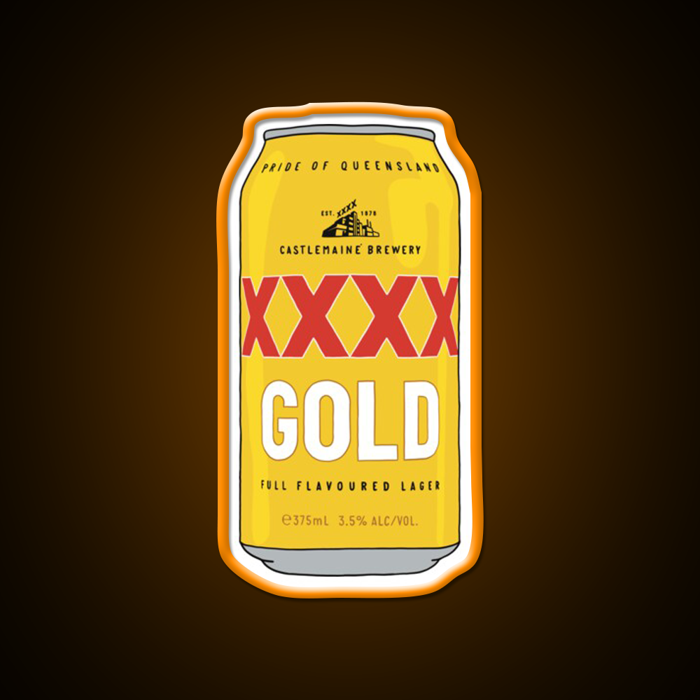 Hand Drawn Xxxx Gold Can Beer Bar Decor Led Neon Sign Rgb Color - LED neon sign view 6