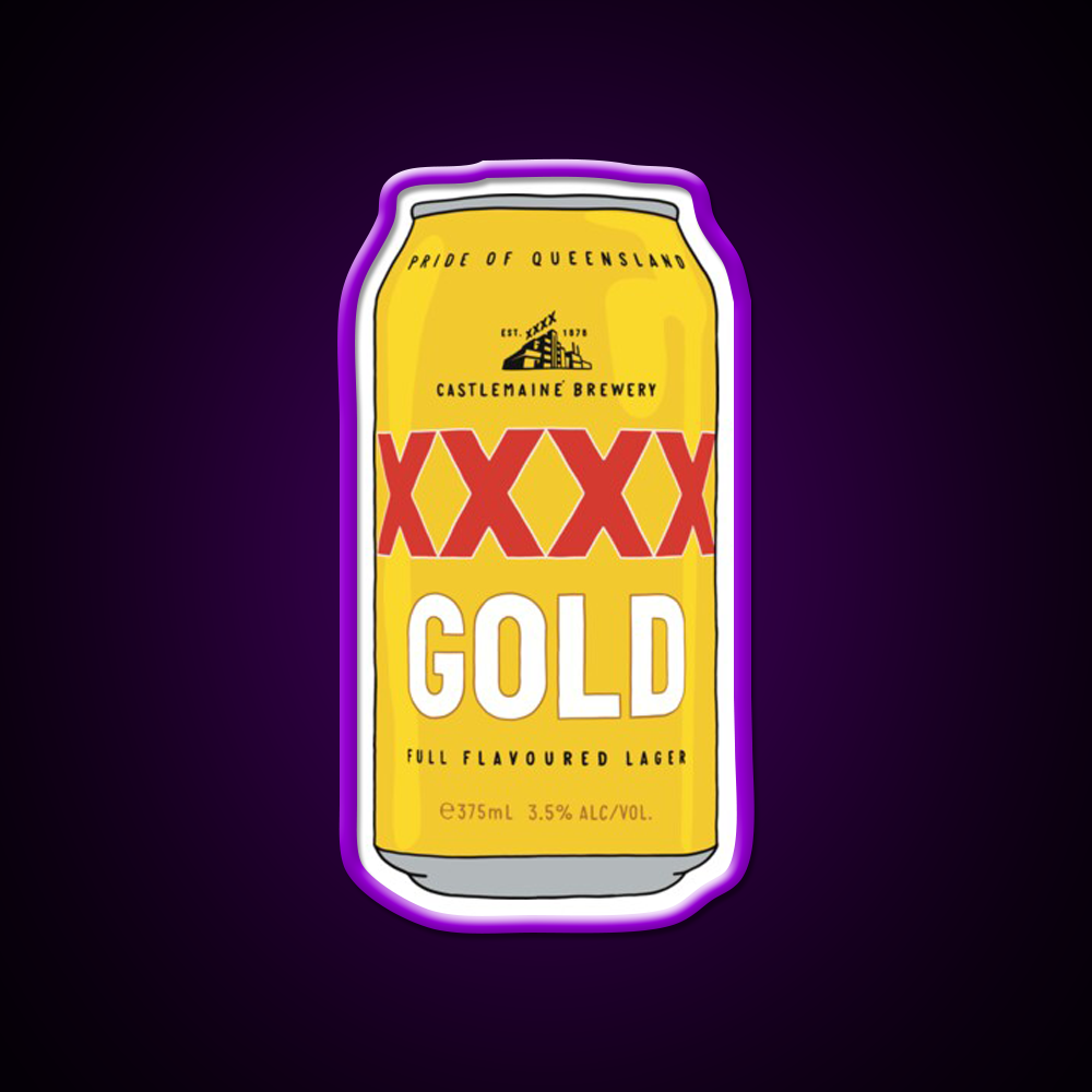 Hand Drawn Xxxx Gold Can Beer Bar Decor Led Neon Sign Rgb Color - LED neon sign view 9