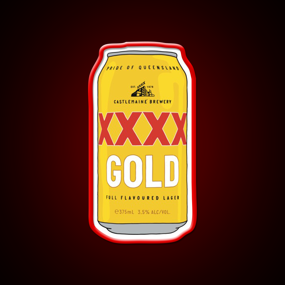 Hand Drawn Xxxx Gold Can Beer Bar Decor Led Neon Sign Rgb Color - LED neon sign view 10