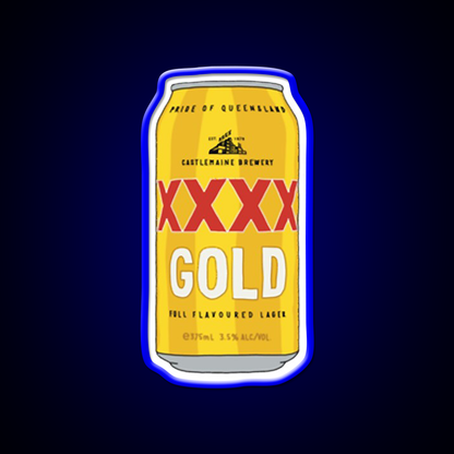 Hand Drawn Xxxx Gold Can Beer Bar Decor Led Neon Sign Wall Art Rgb Color - LED neon sign view 5