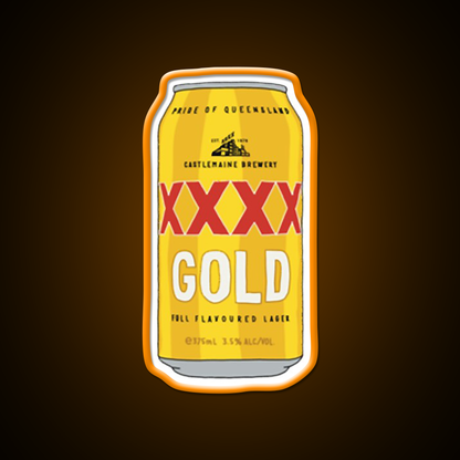 Hand Drawn Xxxx Gold Can Beer Bar Decor Led Neon Sign Wall Art Rgb Color - LED neon sign view 6