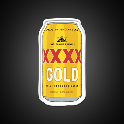 Hand Drawn Xxxx Gold Can Beer Bar Decor Led Neon Sign Wall Art Rgb Color - LED neon sign view 11