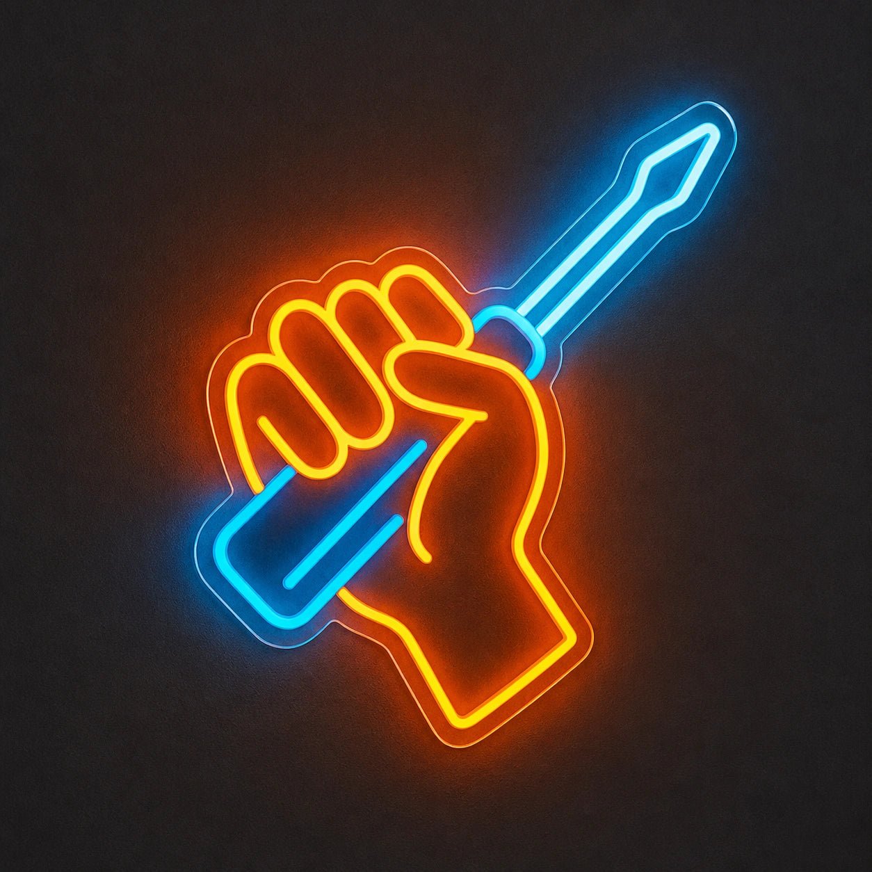 Hand Gripping Screwdriver Vintage LED Neon Sign - Shineneon