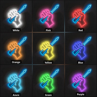 Hand Gripping Screwdriver Vintage LED Neon Sign - Shineneon