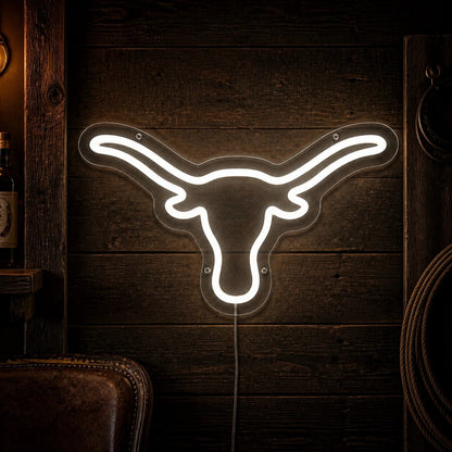 Hand Held Longhorn Skull Vintage LED Neon Sign - Shineneon
